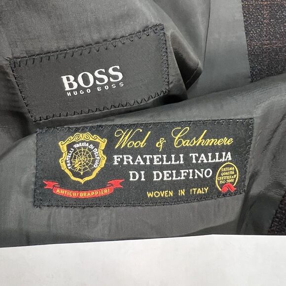 Vintage Hugo Boss Sport Coat Blazer Jacket 3 Button Mens 38R Wool Cashmere - Picture 9 of 13